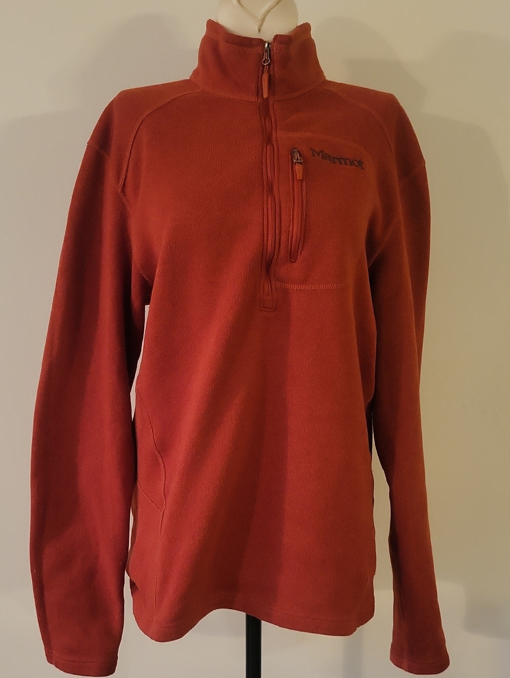 Marmot Women's 1/2-Zip Pullover Large Burnt Orange Drop Line Half Zip